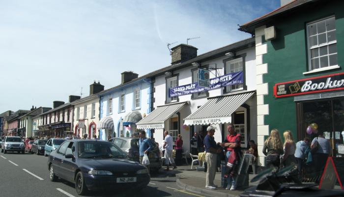 Aberaeron High Street shops - See text below